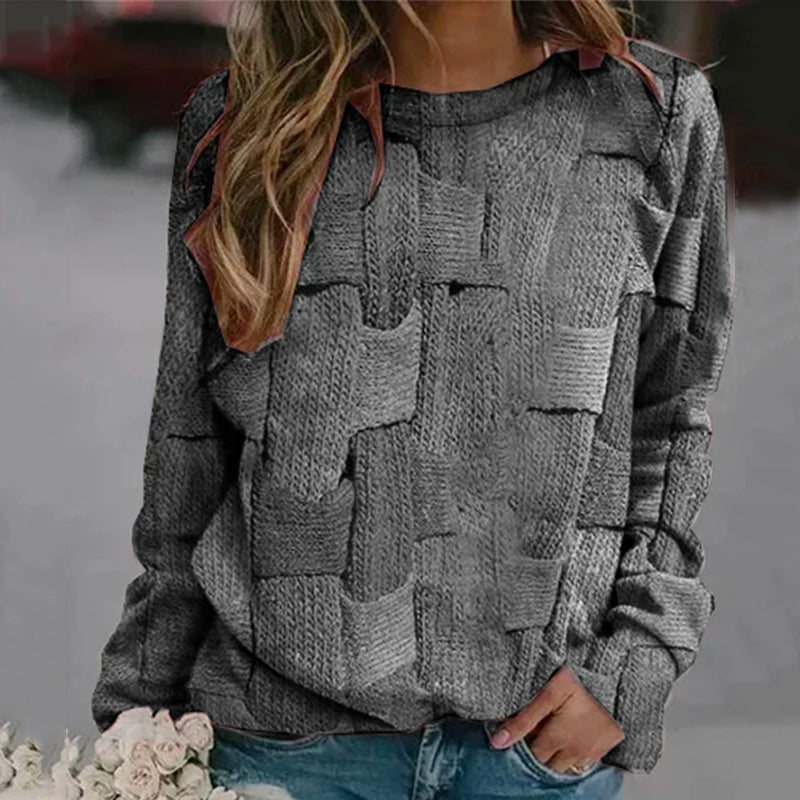 Wisherryy Casual Color-block Printed Sweatshirt