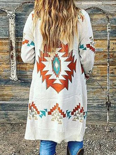 Women's Western Aztec Knit Cardigan.