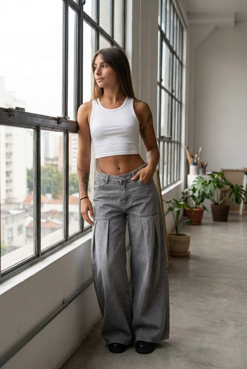 Women's Ribbed Cotton Crop Top, Slim Fit Racerback Tank Essential