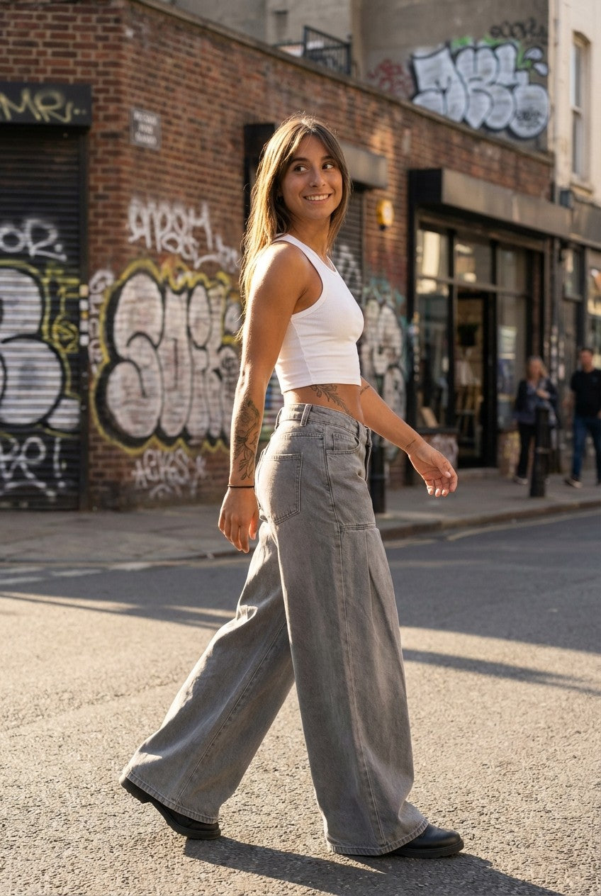 Women's Ribbed Cotton Crop Top, Slim Fit Racerback Tank Essential