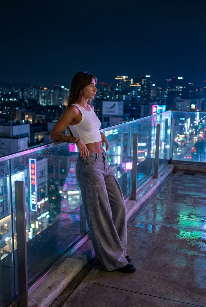 Women's Ribbed Cotton Crop Top, Slim Fit Racerback Tank Essential