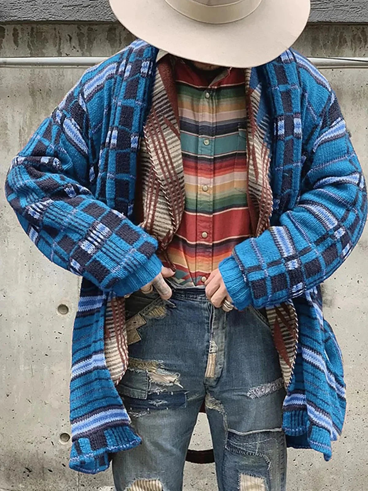 Red Plaid Vintage Coat