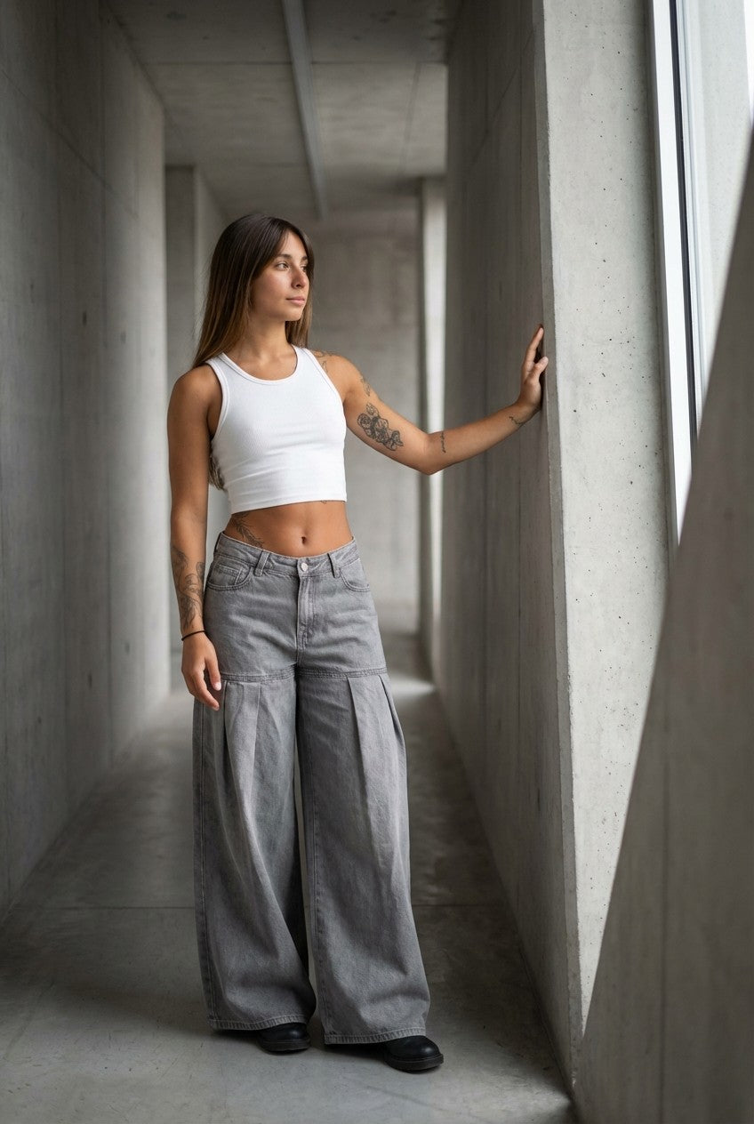 Women's Ribbed Cotton Crop Top, Slim Fit Racerback Tank Essential