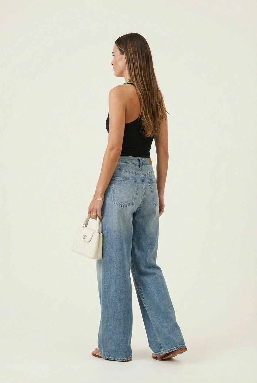 Women's Ribbed Cotton V-Neck Tank Top Slim Fit Everyday Essential