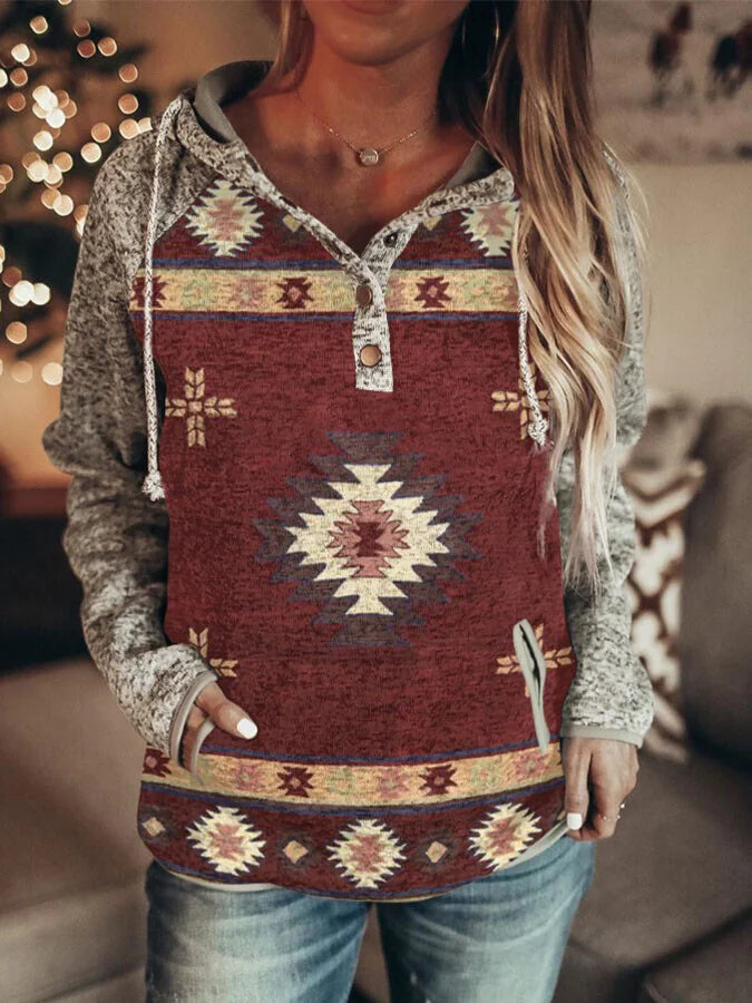 Casual printed long-sleeved Sweatshirt.