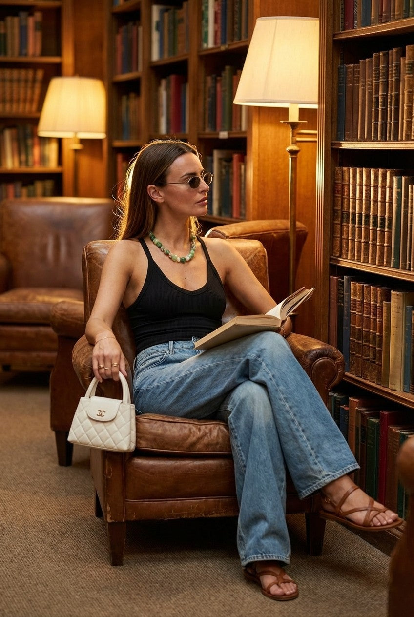 Women's Ribbed Cotton V-Neck Tank Top Slim Fit Everyday Essential