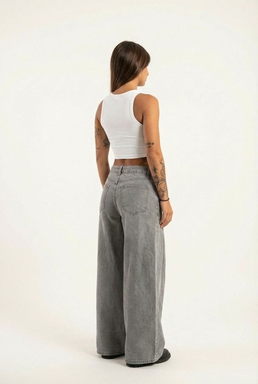 Women's Ribbed Cotton Crop Top, Slim Fit Racerback Tank Essential