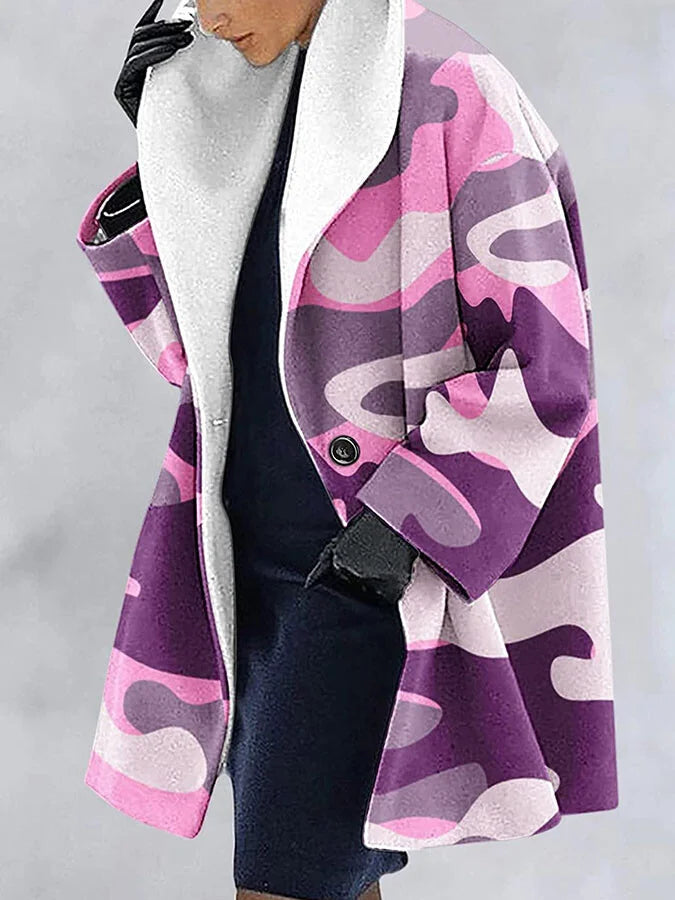 Printed Ethnic Hooded Coat.