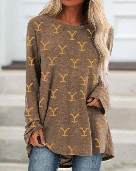 Custom Fashion printed crew neck Pullover Sweatshirt sweater