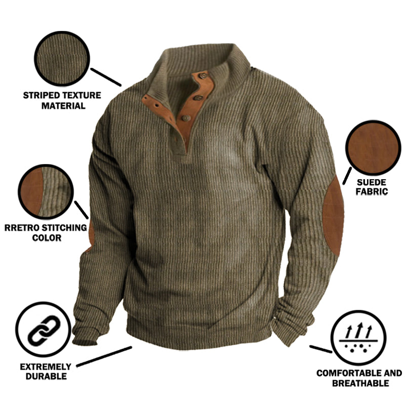 Men's Outdoor Casual Stand Collar Long Sleeve Sweatshirt