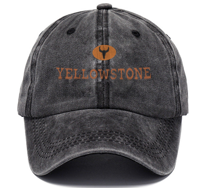 Men's Vintage Yellowstone Print Wash Sun Hat