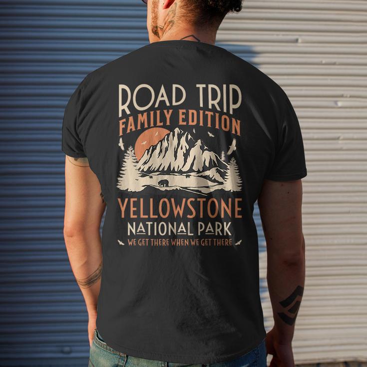 Men Cotton T Shirt Yellowstone Us National Park Family Road Trip Vacation Outdoors Crewneck Short Sleeve Tee