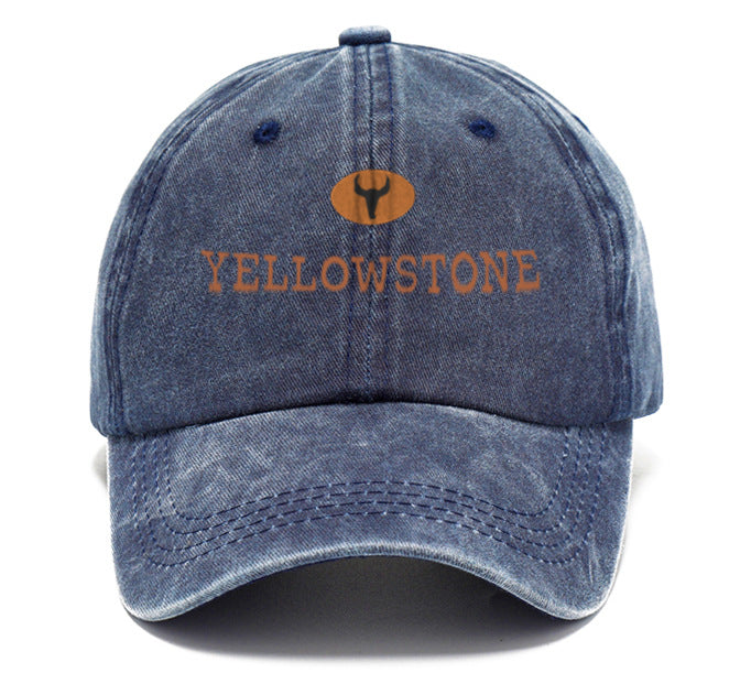 Men's Vintage Yellowstone Print Wash Sun Hat