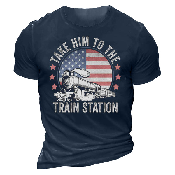 Yellowstone T Shirt Take Him To The Train Station Men's T-Shirt