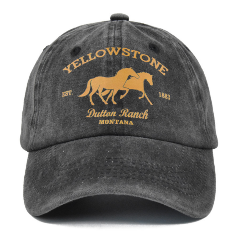 Men's Vintage American Western Yellowstone Print Cap