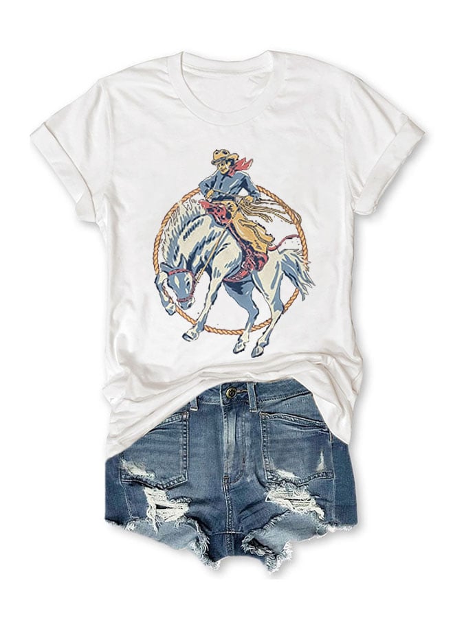 Casual Print Short Sleeve T-Shirt