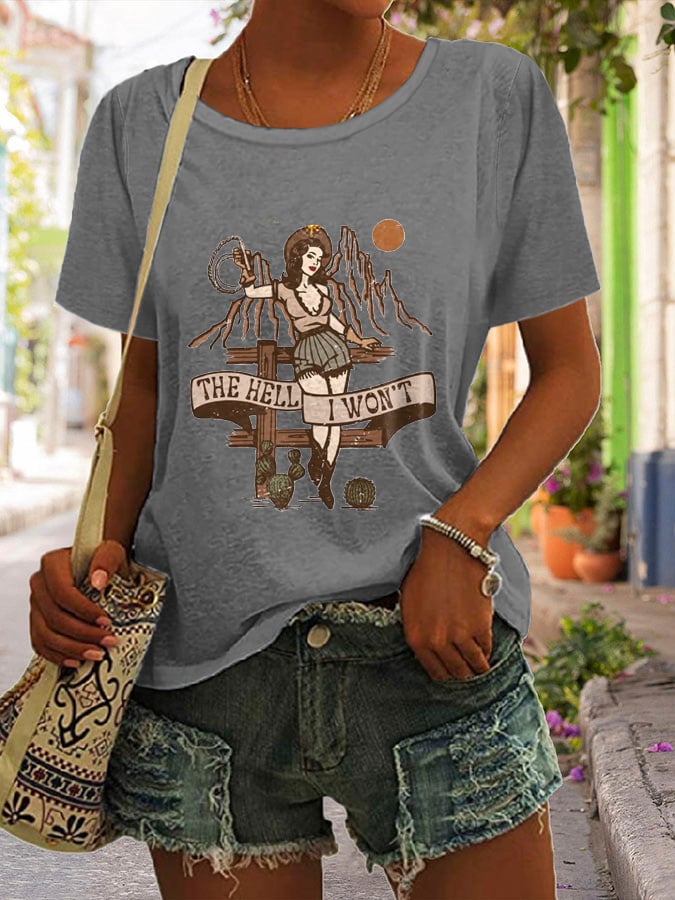 Women's Casual Printed Short Sleeve T-Shirt