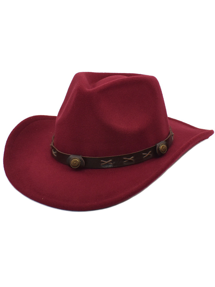 Wisherryy Vintage Western Cowboy Cowgirl Hat