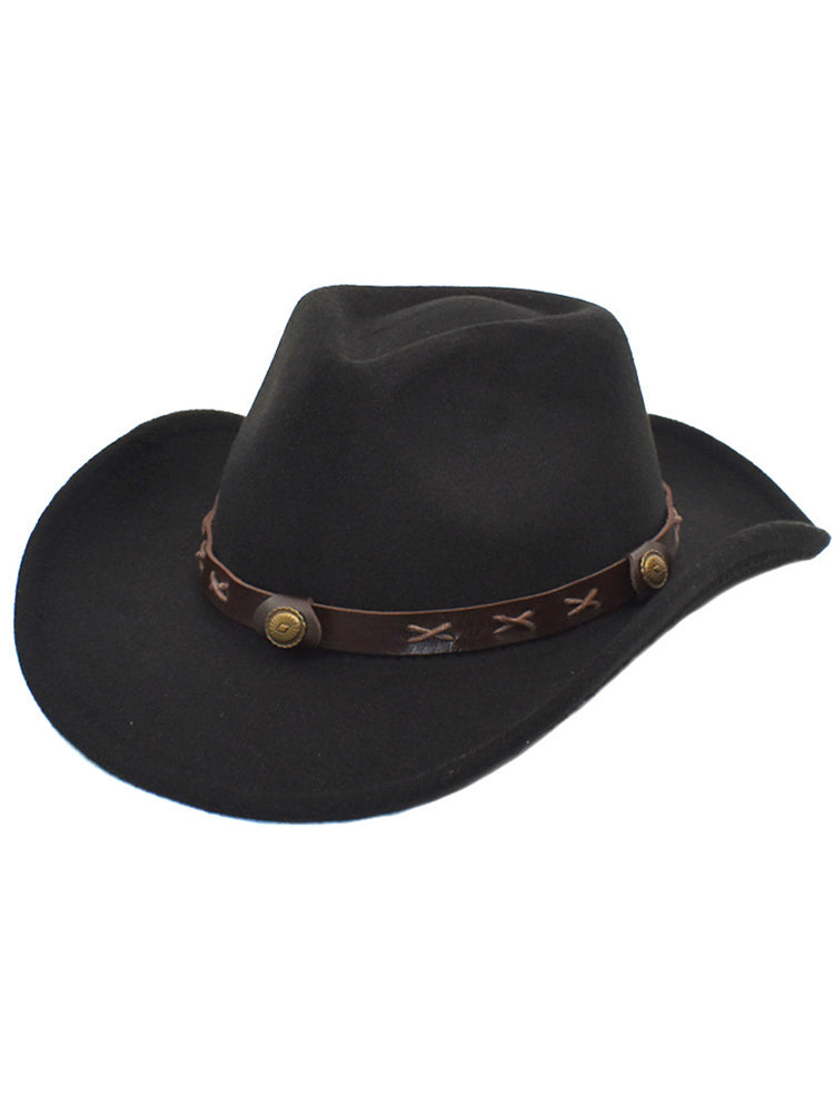 Wisherryy Vintage Western Cowboy Cowgirl Hat