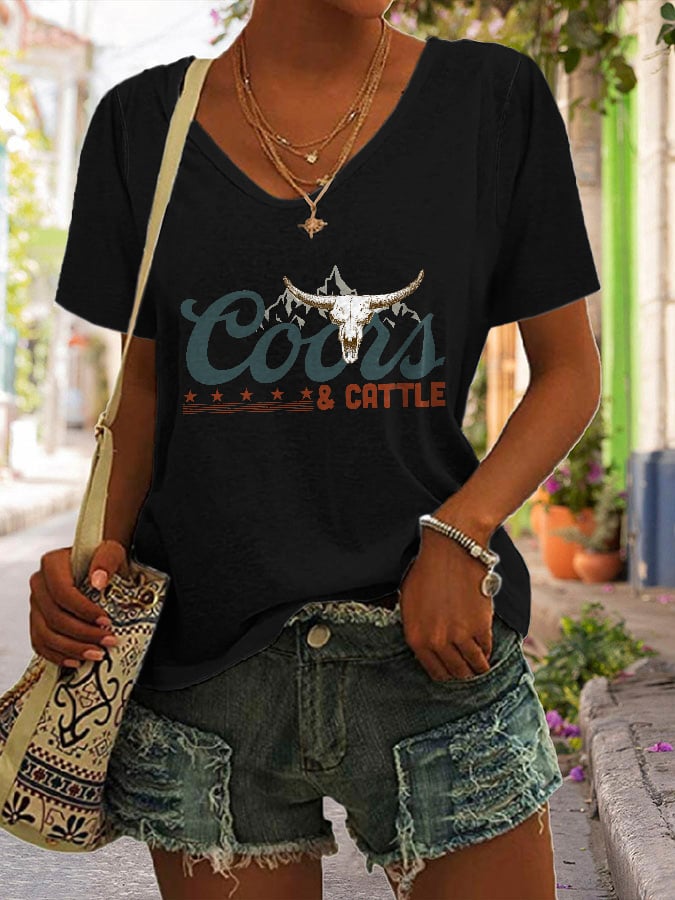 Casual Printed Short-Sleeve T-Shirt