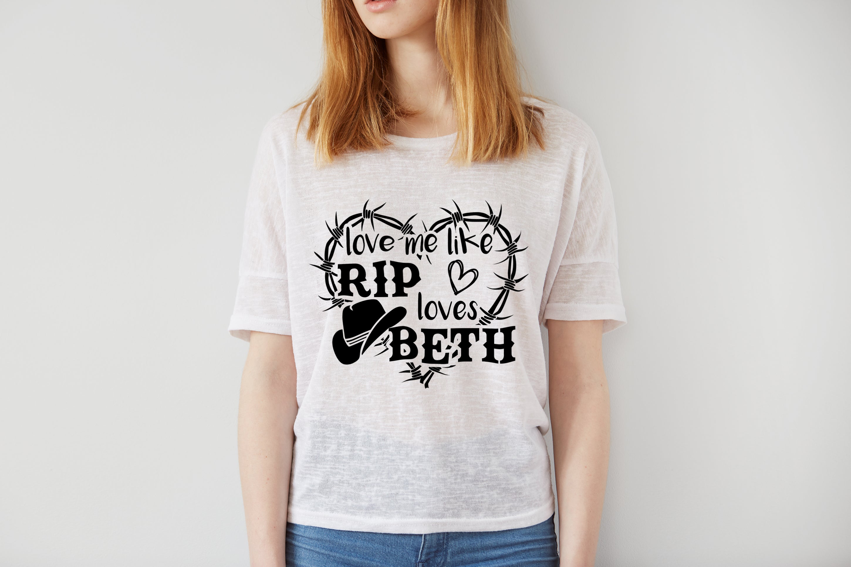 Unisex T-shirt, Western Shirt, Love Me Like Rip Love Beth T-Shirt