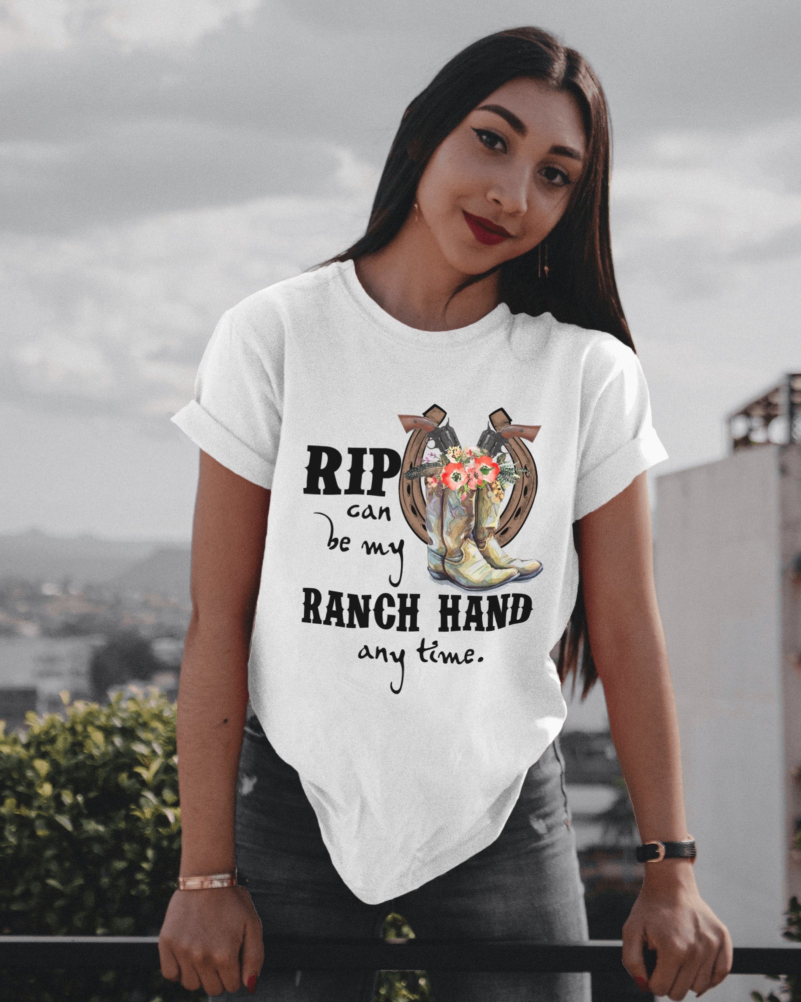 Unisex T-shirt, Western Shirt, Rip Can Be Mind, Ranch Hand Anytime T-Shirt