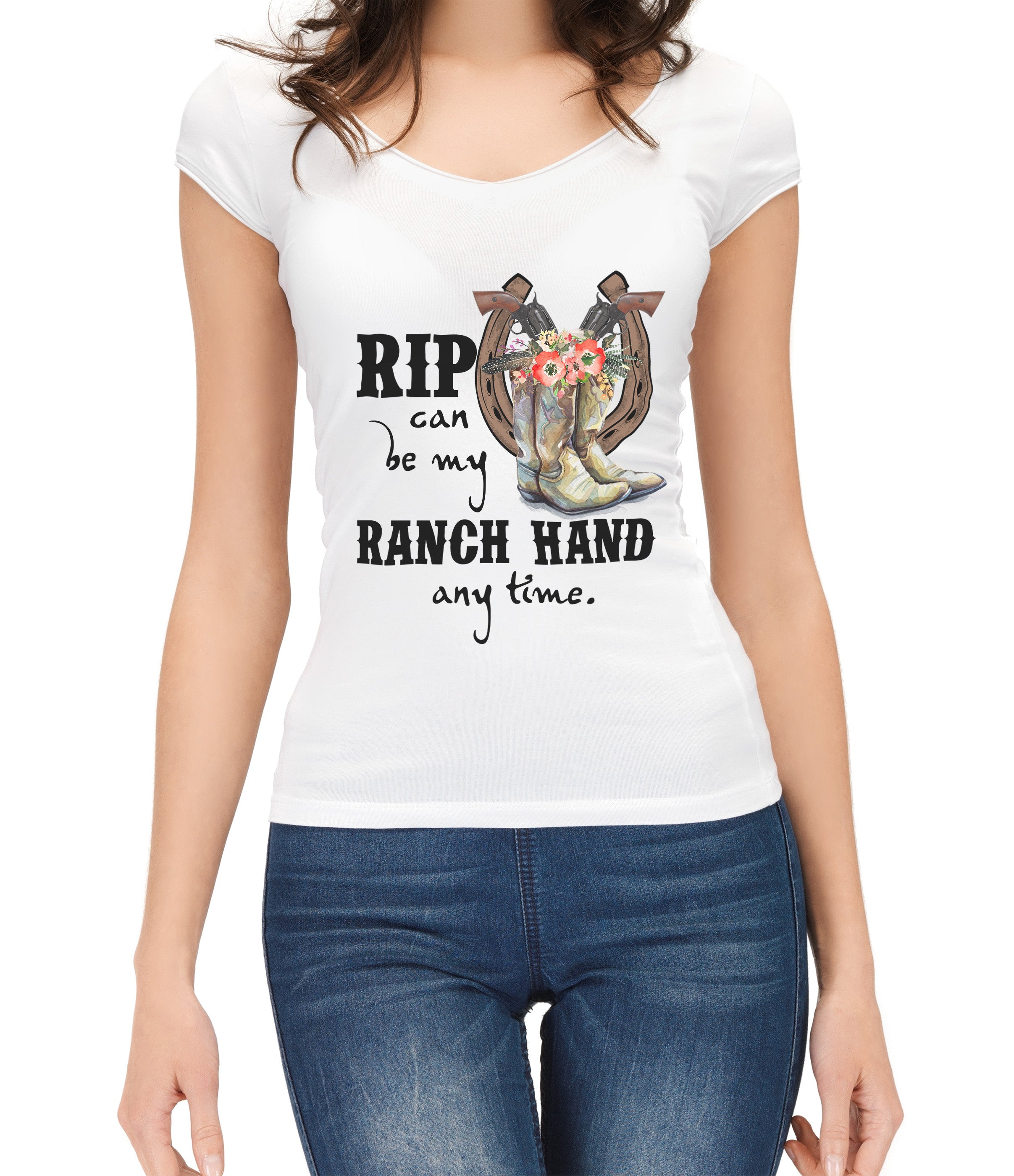 Unisex T-shirt, Western Shirt, Rip Can Be Mind, Ranch Hand Anytime T-Shirt