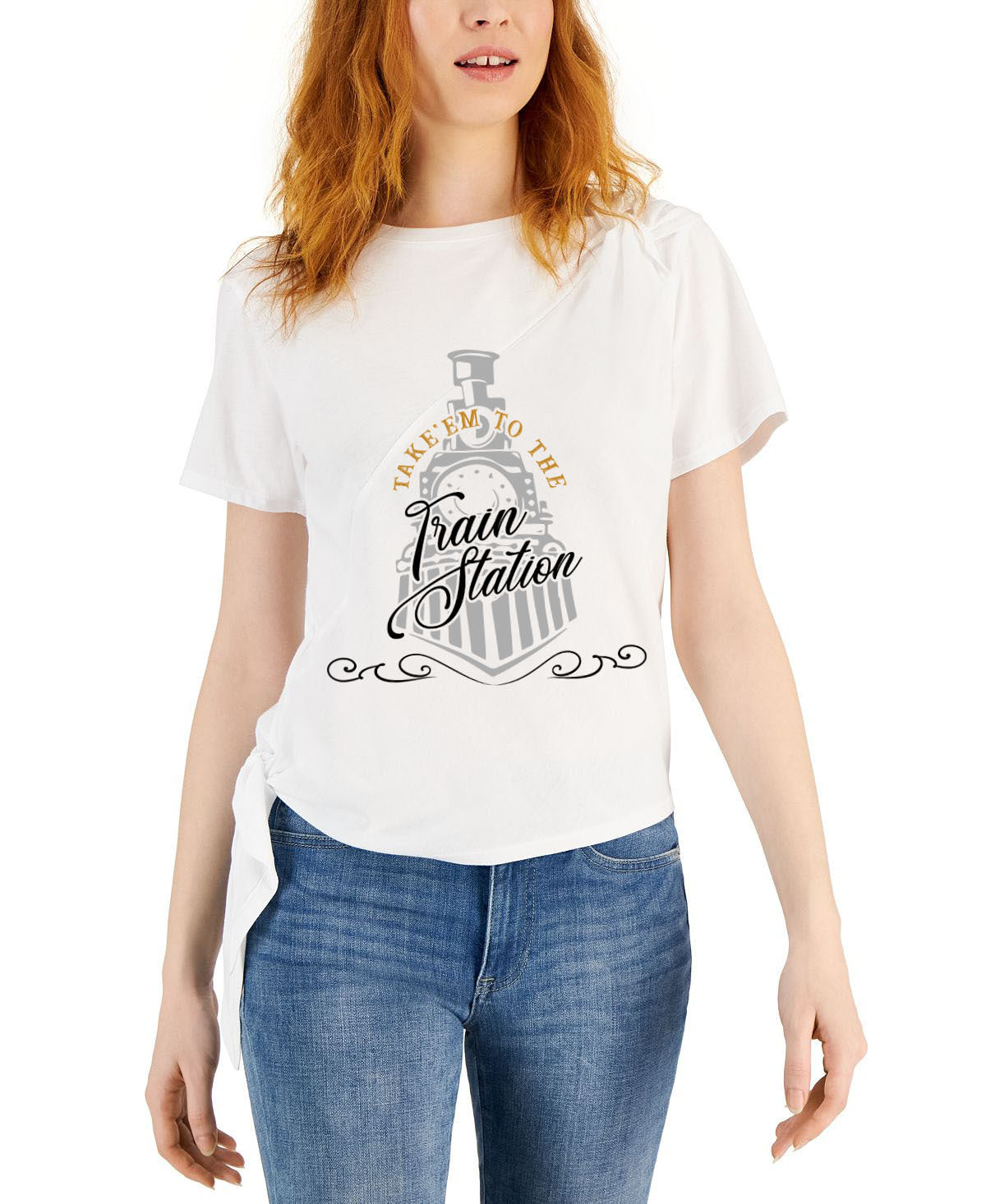 Women T-shirt, Western Shirt, Take 'em To The Train Station T-Shirt