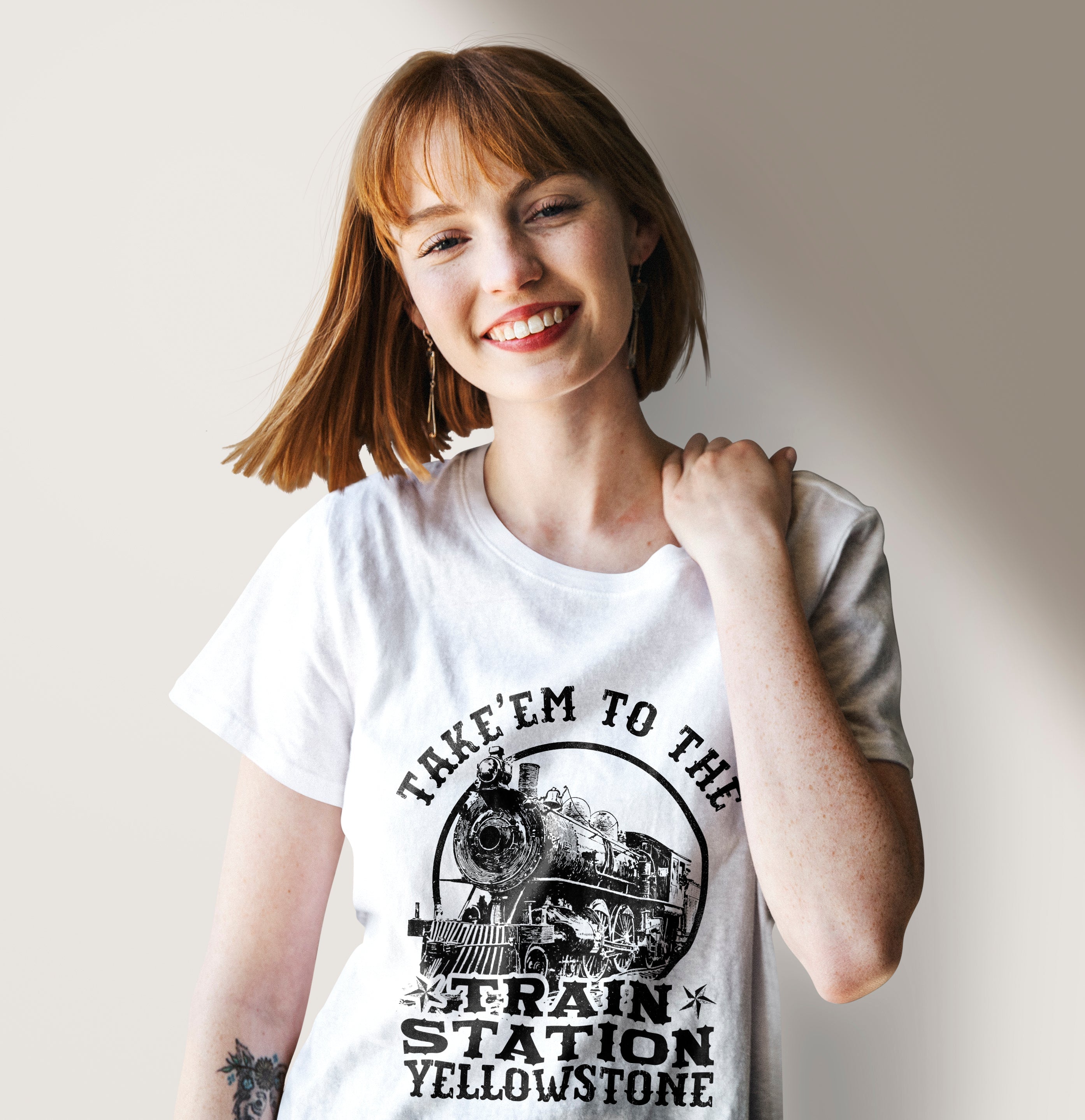 Unisex T-shirt, Western Shirt, Take Them To The Train Station T-Shirt