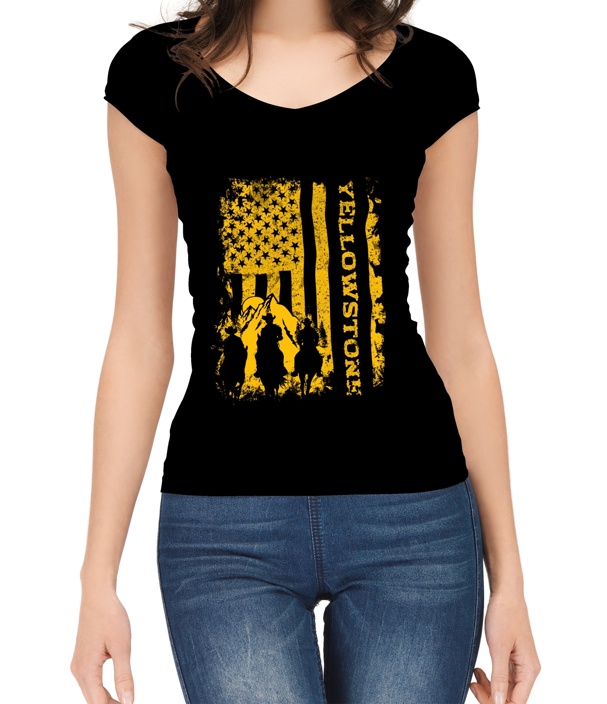 Unisex T-shirt, Western Shirt, American Flag T-Shirt