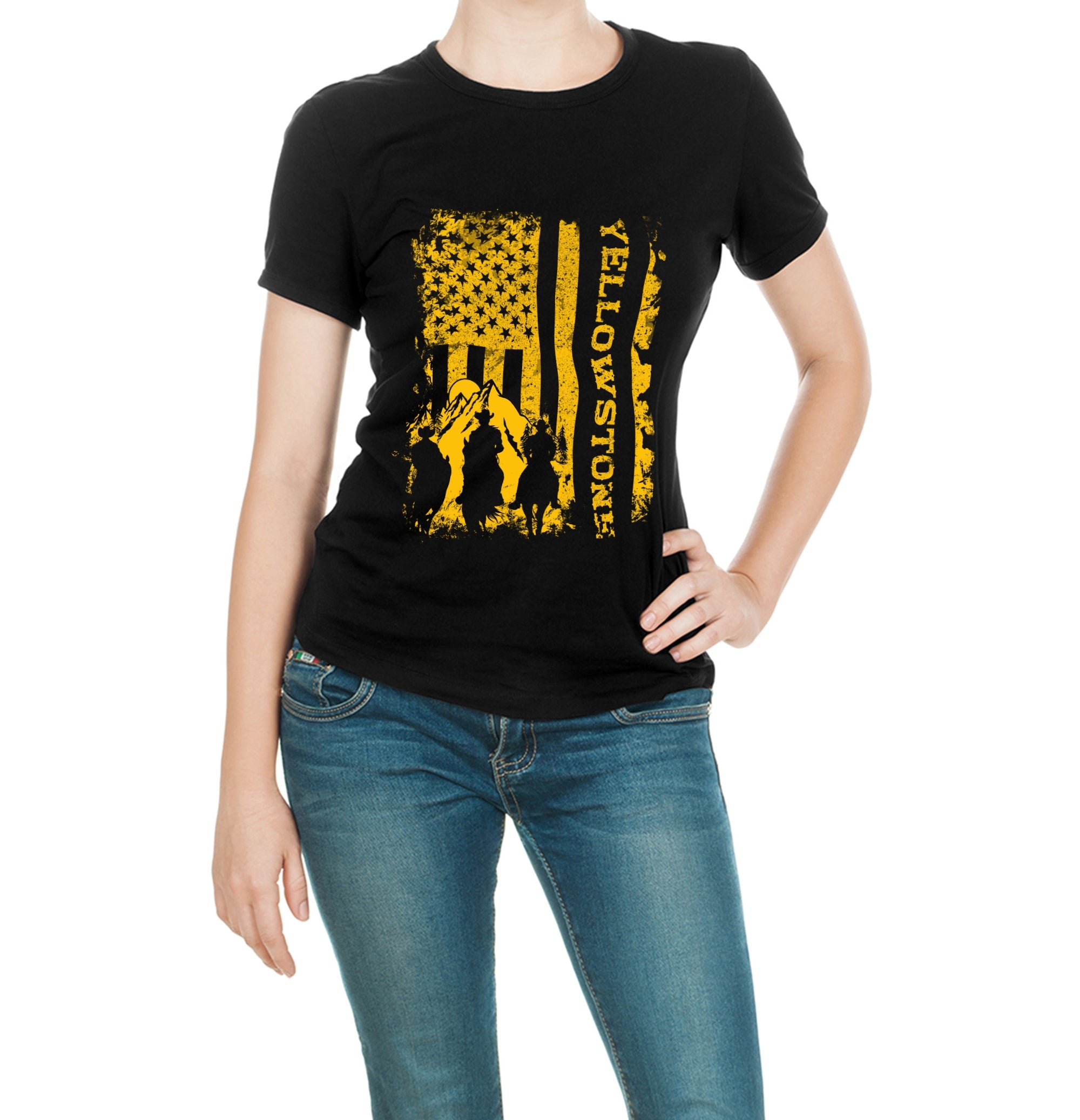 Unisex T-shirt, Western Shirt, American Flag T-Shirt