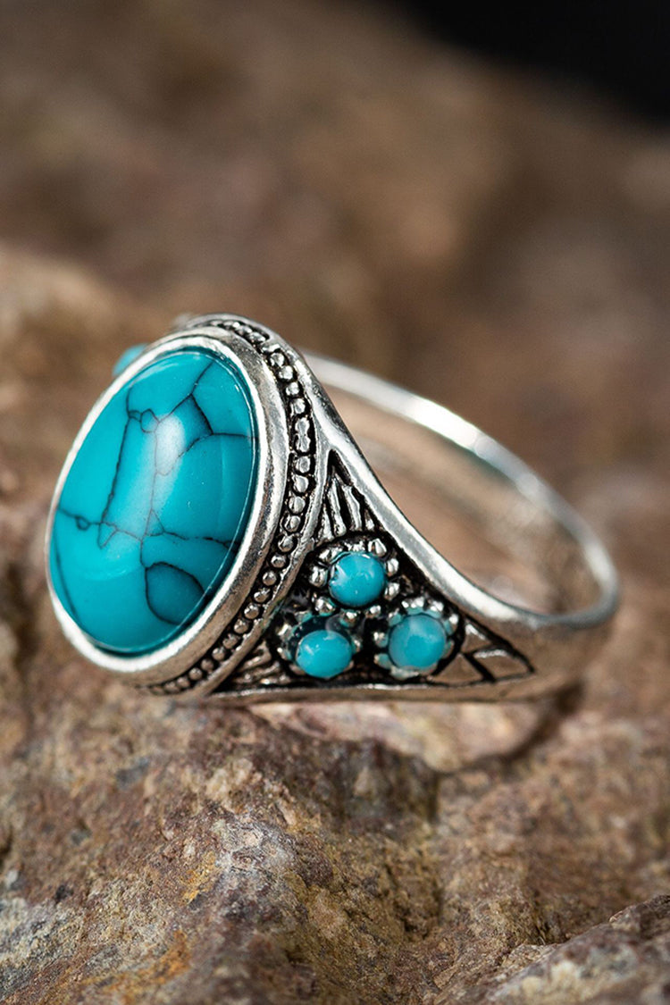 Wisherryy Vintage Turquoise Ring