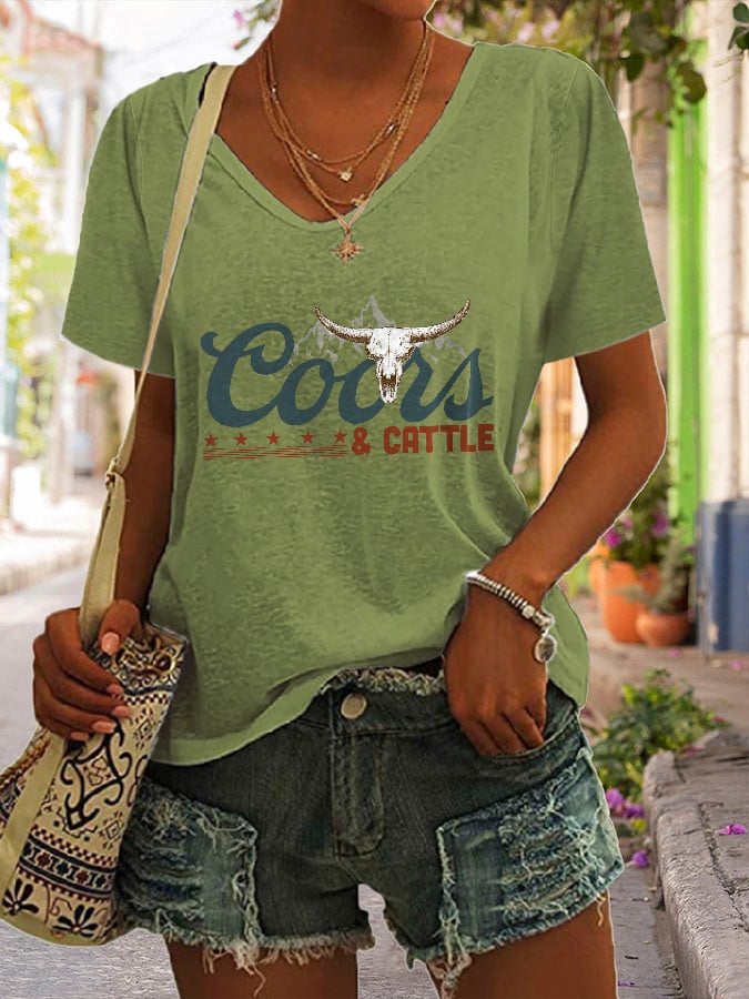 Casual Printed Short-Sleeve T-Shirt