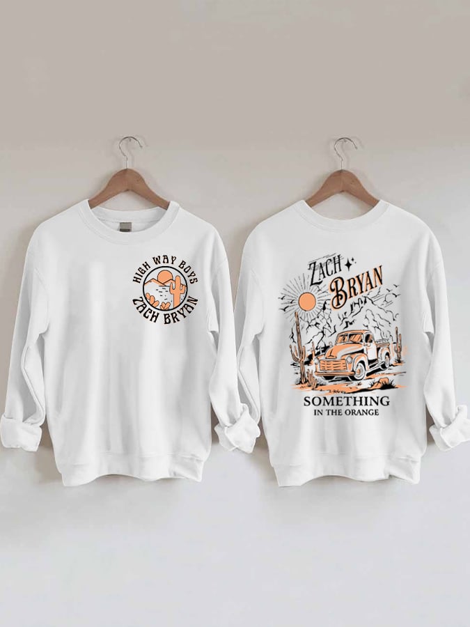 Women's 'High way boys, Something In the Orange' Reversible Print Sweatshirt