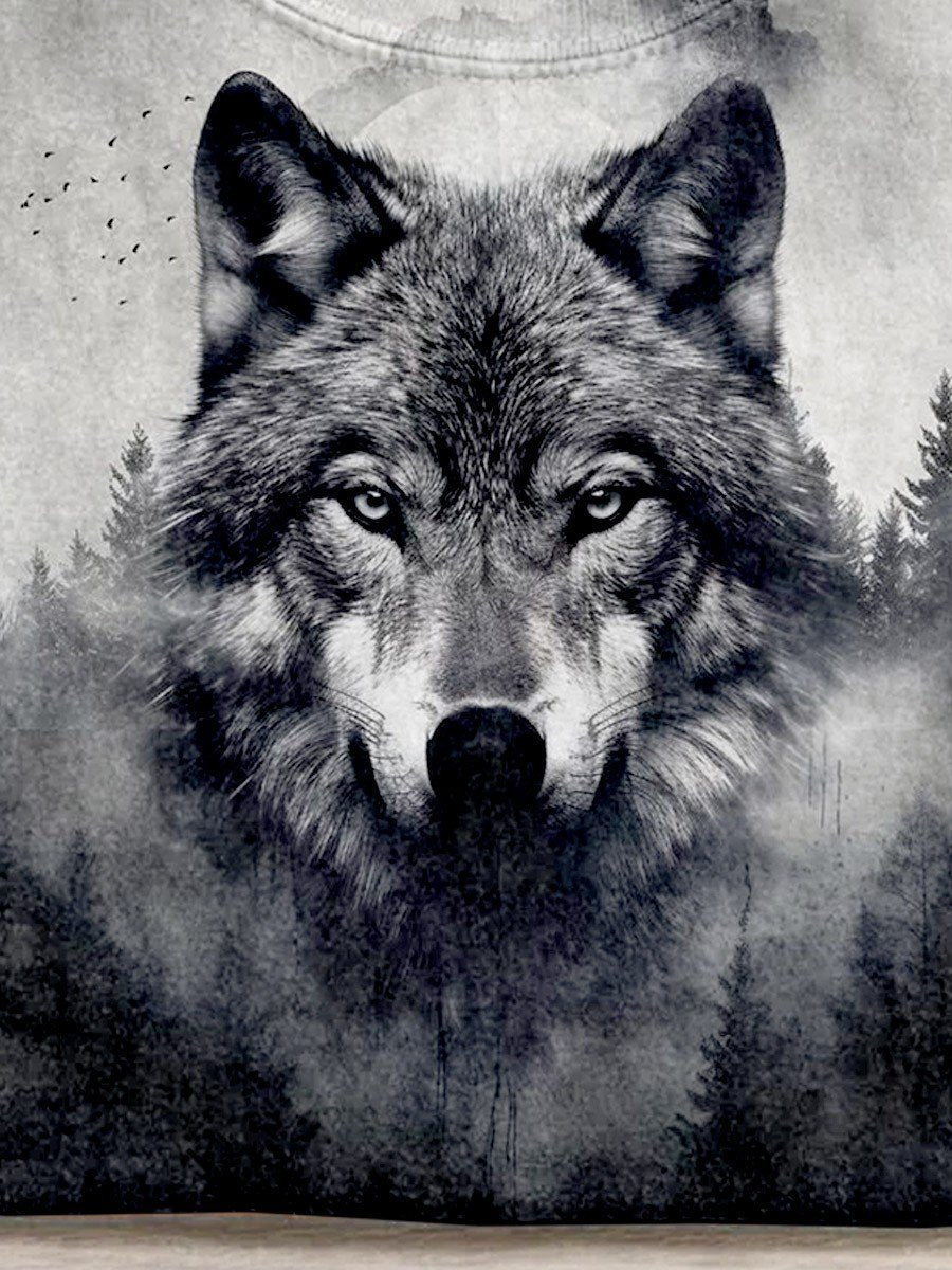 Cool Wolf Art Design T-shirt