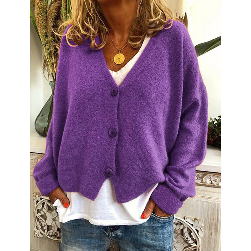 Wisherryy Women's Casual Sweater Cardigan