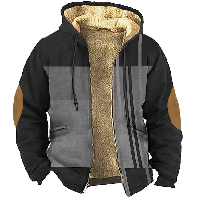 Men's Designer Fleece Zip Hoodie - Classic Winterwear